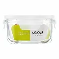 ظرف شیشه ای مربع 440 میلی لیتری لیمون